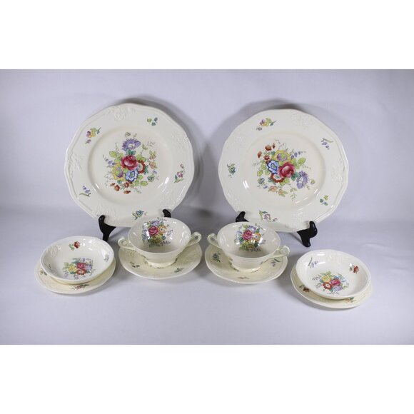 Minton Other - Vintage WWII 10 piece Minton England wedding breakfast set for 2, English